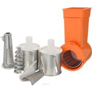Комплект приставок к мясорубке Оранжевый (кеббе, соковыжим, овощерезка, приставка д/набивки колбас)