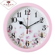 Будильник с кварцевым механизмом  В4-010  «Легкого пробуждения» розовый корпус