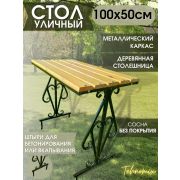 Стол арт.1011-2 садовый 100х50 см (доска БЕЗ покрытия)
