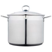 Кастрюля нержавеющая сталь Mallony CULINARIA 10,6л, крышка стекляная