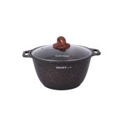 Кастрюля KUKMARA Granit ultra 4 л. кго42а, алюминий, антипригарное покрытие, крышка стекло