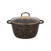 Кастрюля KUKMARA Грация 4,5 л, кчз45а, алюминий, антипригарное покрытие, литые ручки, крышка стекло