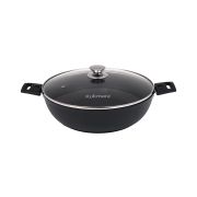 Сотейник 30 см, KUKMARA Традиция, с308а, крышка стекло