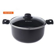Кастрюля SCOVO 2л Consul RC-023 черн,алюмин,антипригарн,стекл крышка