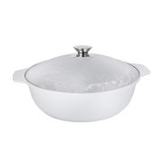 Кастрюля-жаровня 3л KUKMARA Ж30 алюмин,без покрытия,серый крышка метал