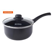 Ковш 1,3л SCOVO Consul RC-030 черн,алюмин,крышка стекл