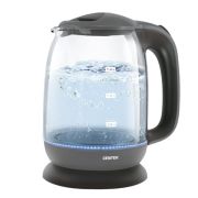 Чайник Centek-0034 серый стекло, 1.8 л, 2200Вт, внутр. LED подсветка, кнопка