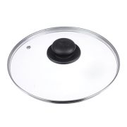 Крышка стеклянная 24 см с метал. ободком