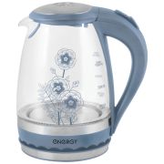 Чайник ENERGY-279 1,5л, диск,синий, внутр. подсв., шкала уровня воды, защита от работы б/воды